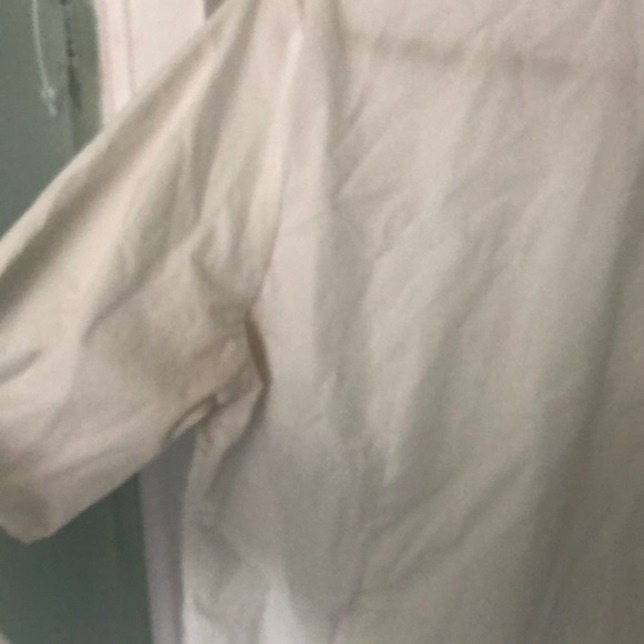 White button down blouse with ruffle in front - Picture 3 of 3